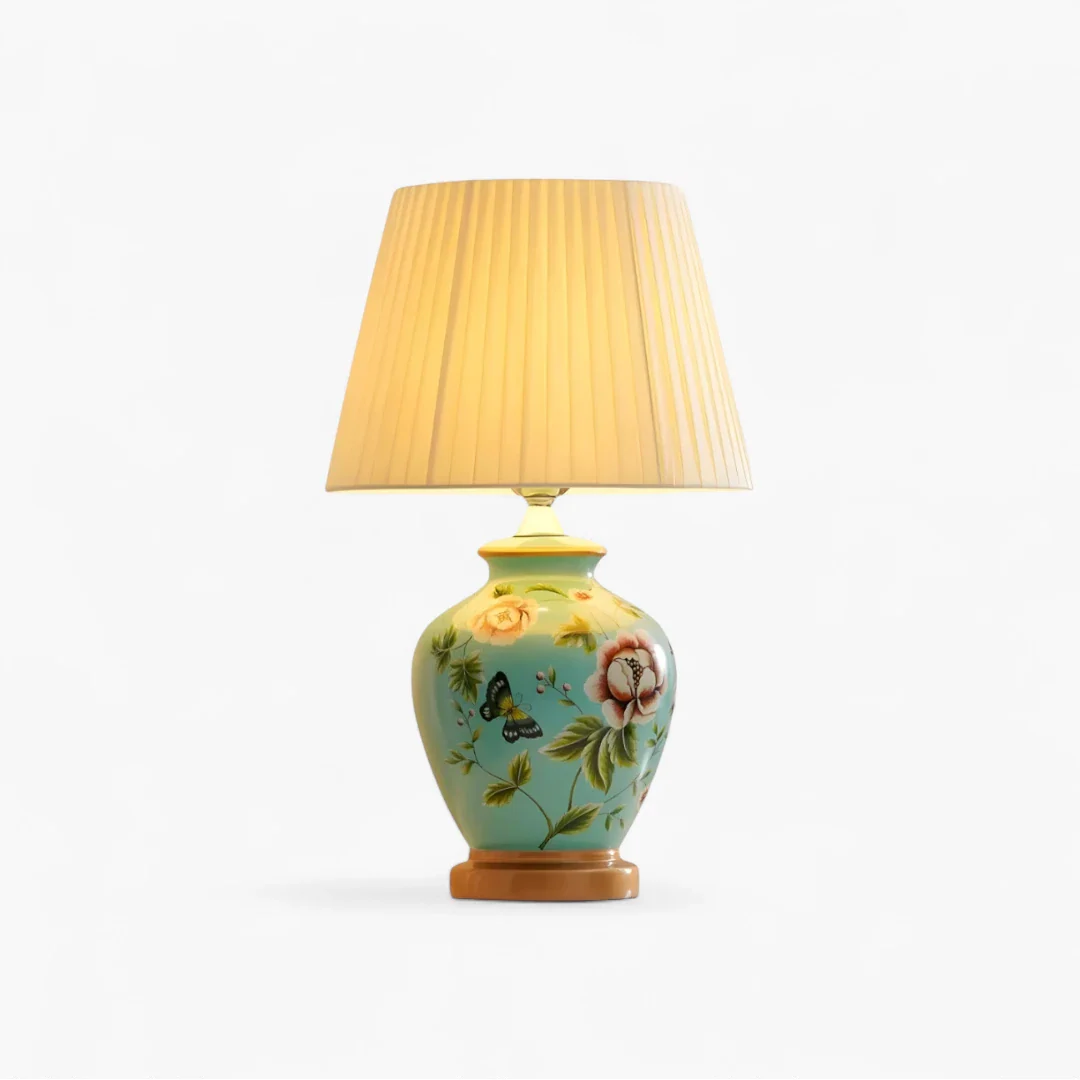 Lampe de Chevet Céramique Florale