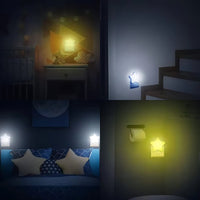 Veilleuse Étoile Prise | Lumière Douce et Apaisante pour des Nuits Sereines