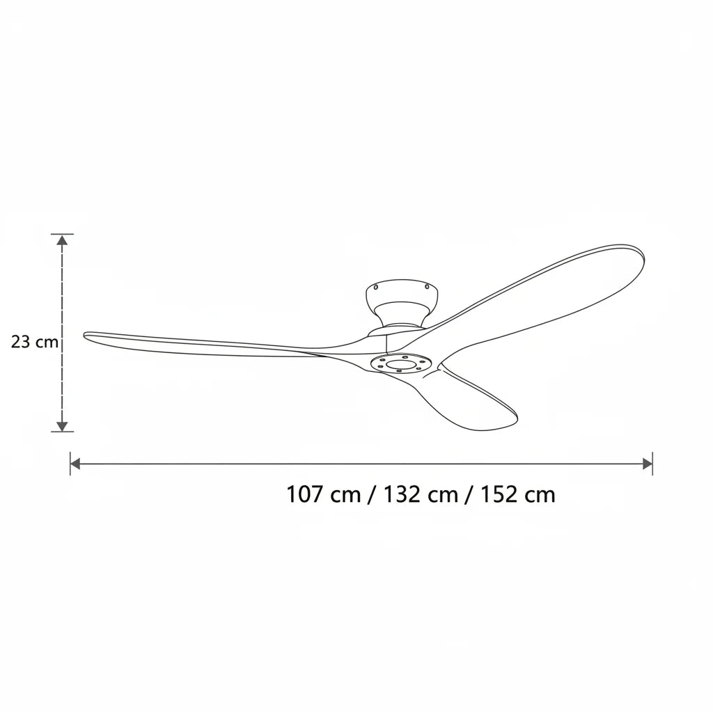 Plafonnier Ventilateur Silencieux Bois Massif Foncé dans une chambre