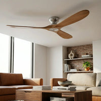 Plafonnier Ventilateur Silencieux Bois Naturel vue de détail