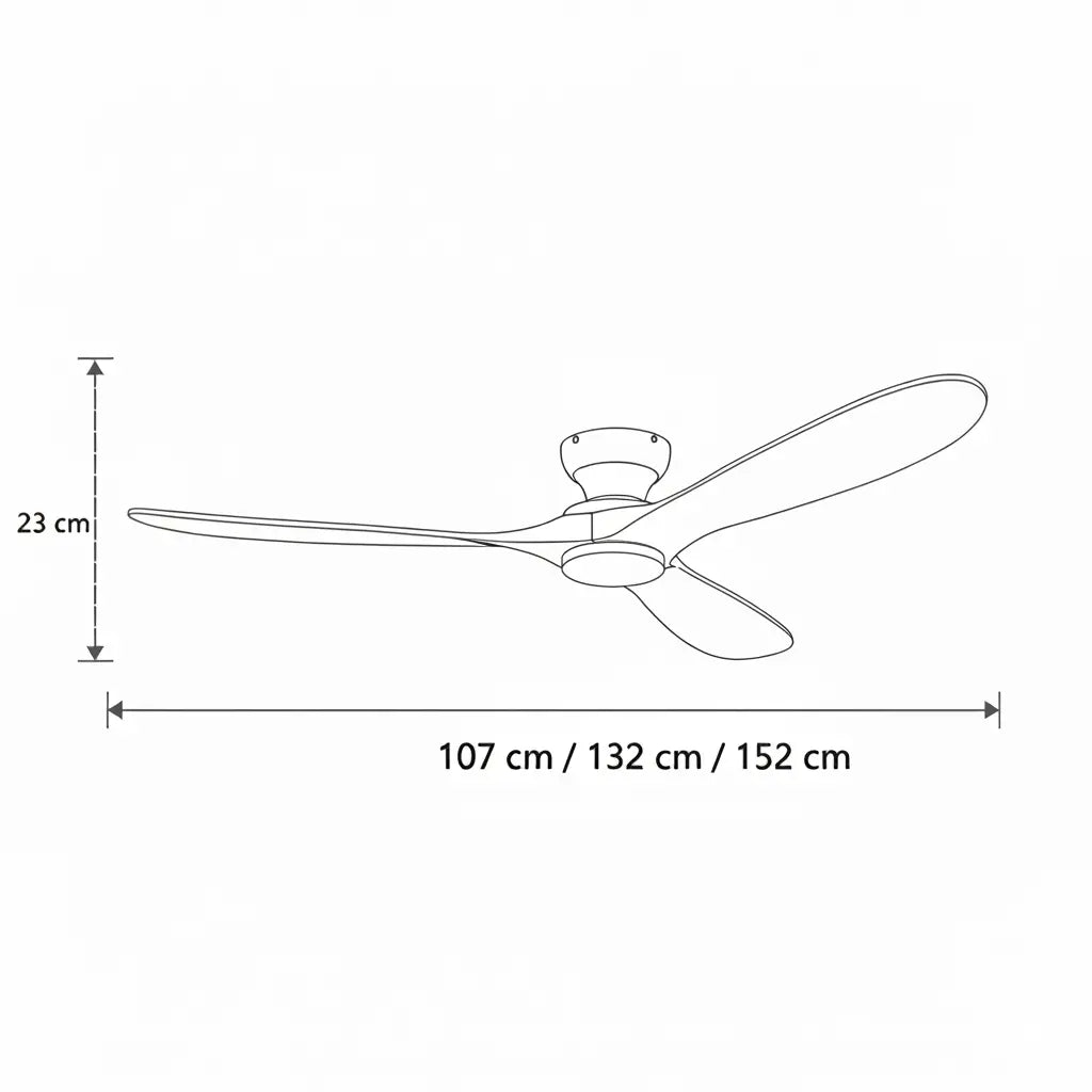 Plafonnier Ventilateur Silencieux Bois Naturel Moderne LED dans une chambre