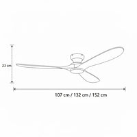 Plafonnier Ventilateur Silencieux Bois Naturel Moderne LED dans une chambre