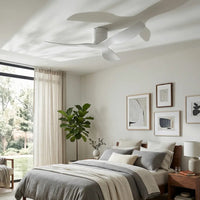 Plafonnier Ventilateur Silencieux Blanc Moderne vu de face