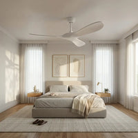 Plafonnier Ventilateur Silencieux Vintage Blanc vue de détail