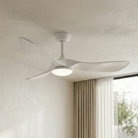 Plafonnier Ventilateur Silencieux Bois Blanc LED - dimensions