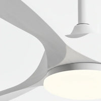 Plafonnier Ventilateur Silencieux Bois Blanc LED au plafond