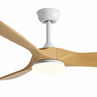 Plafonnier Ventilateur Silencieux Bois Naturel Vintage LED - dimensions