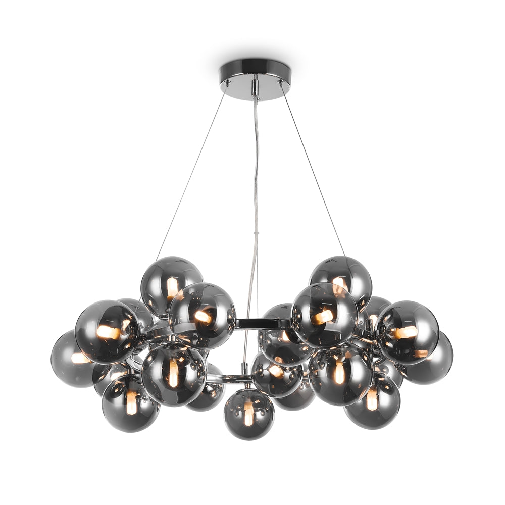 Détail des globes en verre de la suspension circulaire Orion, vue 9