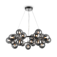 Détail des globes en verre de la suspension circulaire Orion, vue 9